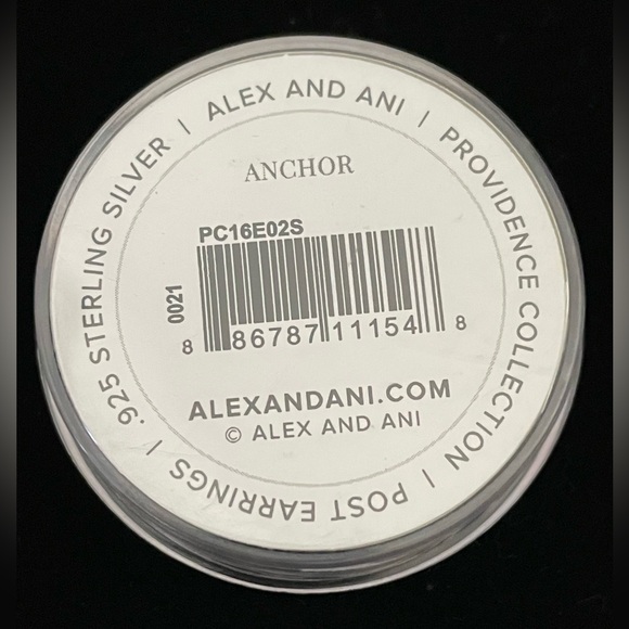 Alex and Ani Anchor Stud .925 Sterling Silver Post Earrings - Picture 4 of 10